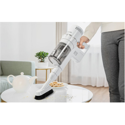 Sencor Пилосос безпровідний, 250Вт, конт пил -0,5л, автон. робота до 45хв, НЕРА, підсвітка, турбо щітка, білий Sencor Пилосос безпровідний, 250Вт, конт пил -0,5л, автон. робота до 45хв, НЕРА, підсвітка, турбо щітка, білий