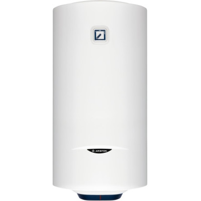 Водонагрівач електр. Ariston круглий BLU1 R PL DRY, 100л, 1,5кВт, сухий тен, мех. кер-ння, C, Італія, білий