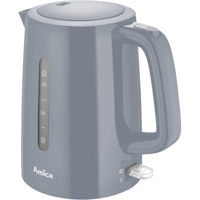 Электрочайник Amica 1.7л, пластик, серый