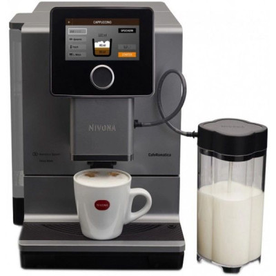 Кавомашина Nivona CafeRomatica 2.2л, зерно + мелена, автомат.капучинатор, авторецептів - 9, чорно - срібний
