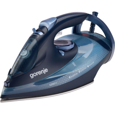 Утюг Gorenje, 3250Вт, 420мл, паровой удар-250гр, вертикальное отпаривание, антинакипь, автоотключение, керамическая подошва, черно-синий SIH3200DB Утюг Gorenje, 3250Вт, 420мл, паровой удар-250гр, вертикальное отпаривание, антинакипь, автоотключение, керамическая подошва, черно-синий SIH3200DB