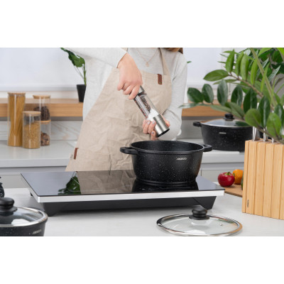 Каструля зі скляною кришкою Ardesto Gemini Anzio, 4.4л, алюміній, чорний AR2424GE Каструля зі скляною кришкою Ardesto Gemini Anzio, 4.4л, алюміній, чорний AR2424GE