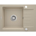 Мийка кухонна Deante Zorba, граніт, прямокутник, з крилом, 580х440х164мм, чаша - 1, накладна, пісок