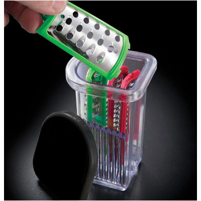 Мультирезка Russell Hobbs Desire Slice&Go, 200Вт, 3 насадки, корпус-пластик, красный (22280-56)