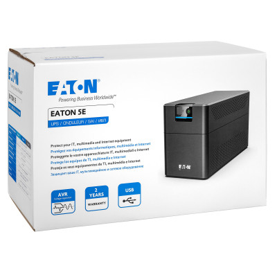 Eaton Джерело безперебійного живлення 5E G2, 1600VA/900W, USB, 6xC13 Eaton Джерело безперебійного живлення 5E G2, 1600VA/900W, USB, 6xC13