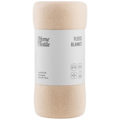 Плед ARDESTO Fleece 130x160см, 100% поліестер, бежевий