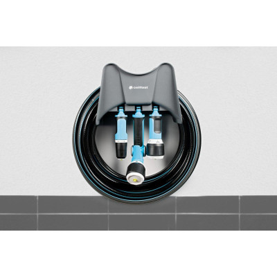 Тримач для шланга Cellfast з кронштейном для зберігання зрошувачів (55-993) Тримач для шланга Cellfast з кронштейном для зберігання зрошувачів (55-993)