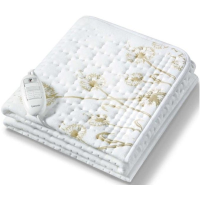 Електропростирадло Beurer, від мережі, 150х80см, 60Вт, 3 режими, бавовна, фліс, білий Електропростирадло Beurer, від мережі, 150х80см, 60Вт, 3 режими, бавовна, фліс, білий