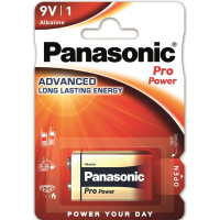 Батарейка Panasonic Pro Power щелочная 6LR61(6LF22, MN1604, MX1604, Крона) блистер, 1 шт.