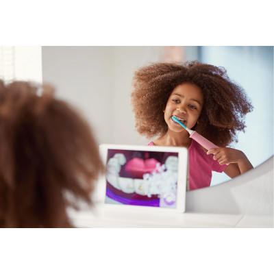 Щітка зубна електр. Philips, Sonicare For Kids, для дітей, 62т. колив/хв, насадок-2, Bluetooth, рожевий Щітка зубна електр. Philips, Sonicare For Kids, для дітей, 62т. колив/хв, насадок-2, Bluetooth, рожевий