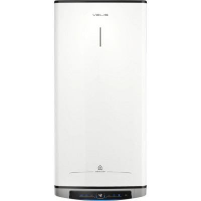 Водонагрівач електричний Ariston VELIS DUNE WIFI 100 EU плаский, слім, 100л, 2*1,5 кВт, емал. нагр. ел, ун. монтаж, ел. кер-ня, B, Італія, білий