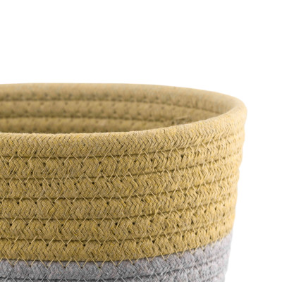 Кошик плетений для зберігання ARDESTO Vigor 3.5л, бавовняний шпагат, коричневий, сірий