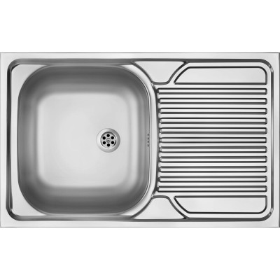 Мийка кухонна Deante Tango, нерж.сталь, прямокутник, з крилом, 800х500х160мм, чаша - 1, накладна, нерж Мийка кухонна Deante Tango, нерж.сталь, прямокутник, з крилом, 800х500х160мм, чаша - 1, накладна, нерж