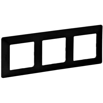 Рамка 3 пости Legrand Valena Life, матовий чорний