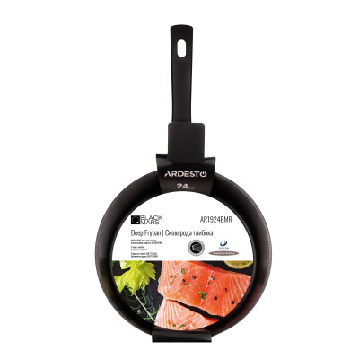 ARDESTO Сковорода глибока Black Mars Favola, 24см, алюміній, чорний ARDESTO Сковорода глибока Black Mars Favola, 24см, алюміній, чорний