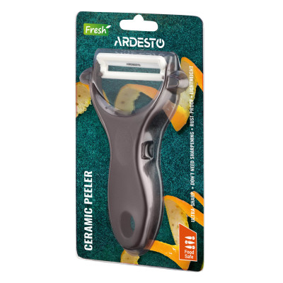 Овочечистка керамічна ARDESTO Fresh, кераміка, пластик, коричневий