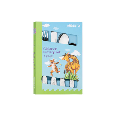 ARDESTO Набір дитячих столових приборів Animals 4 пр., нержавіюча сталь ARDESTO Набір дитячих столових приборів Animals 4 пр., нержавіюча сталь