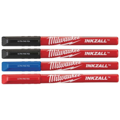 Маркер Milwaukee InkZAll синій/червоний/чорний 2шт, набір 4шт Маркер Milwaukee InkZAll синій/червоний/чорний 2шт, набір 4шт