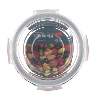 Контейнер для зберігання харчових продуктів ARDESTO Gemini 0.4л, боросилікатне скло, пластик, круглий, прозорий Контейнер для зберігання харчових продуктів ARDESTO Gemini 0.4л, боросилікатне скло, пластик, круглий, прозорий
