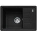 Мийка кухонна Franke Malta, фраграніт, прямокутник, з крилом, 620х435х200мм, чаша - 1, врізна, оборотна, BSG 611-62, чорний матовий