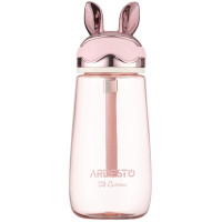 Пляшка для води ARDESTO Bunny 600мл, пластик, рожевий Пляшка для води ARDESTO Bunny 600мл, пластик, рожевий