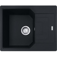 Мийка кухонна Franke Urban, фраграніт, прямокутник, з крилом, 620х500х220мм, чаша - 1, врізна, оборотна, UBG 611-62, чорний матовий