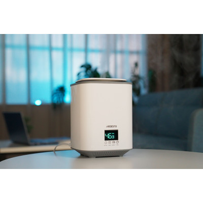 Зволожувач повітря ARDESTO ультразвуковий, 25м2, 3.1л, 250мл/г, електр. кер-ння, верх. залив води, дисплей, білий Зволожувач повітря ARDESTO ультразвуковий, 25м2, 3.1л, 250мл/г, електр. кер-ння, верх. залив води, дисплей, білий