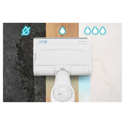 Пилосос Sencor безпровідний миючий, конт для води-0.4л, автон. робота до 40хв, вага-2.8кг, НЕРА, білий