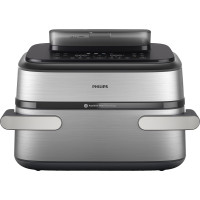 Мультипечь Philips Ovi Dual SteamFry 2750Вт, чаша-3+6л, сенсорное управл., 8 авто. программ, пластик/металл, серый Мультипечь Philips Ovi Dual SteamFry 2750Вт, чаша-3+6л, сенсорное управл., 8 авто. программ, пластик/металл, серый