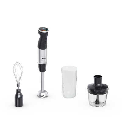 Блендер Tefal заглибний Quickchef+ 1000Вт, 3в1, чаша-800мл, чопер-500мл, турборежим, сріблясто-чорний HB673830