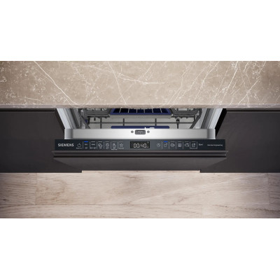 Посудомийна машина Siemens вбудована, 10компл., A+, 45см, дисплей, 3й кошик, Zeolith, білий
