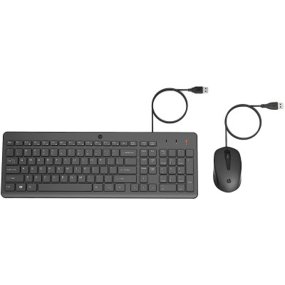 Комплект клавіатура та миша НР 150, USB-A, EN/RU, чорний