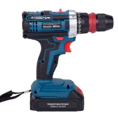 Шурупокрут-дриль акумуляторний Зеніт Профі ЗПША-21/20 DFR 21В 2х2А·год 25Нм 350·1500об/хв 1.2кг