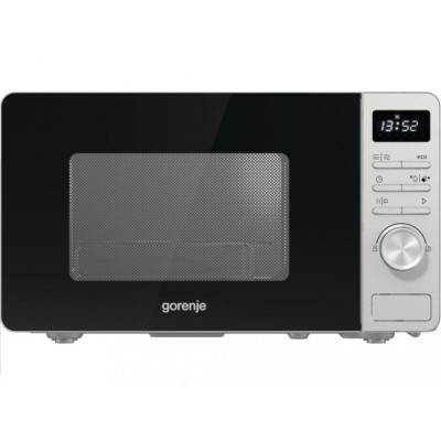 Мікрохвильова піч Gorenje, 23л, міх. управл., 800Вт, гриль, дисплей, нерж Мікрохвильова піч Gorenje, 23л, міх. управл., 800Вт, гриль, дисплей, нерж