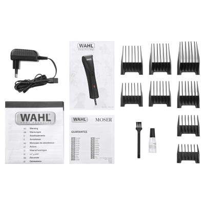 Машинка для стрижки WAHL Hybrid Clipper, від мережі, вібраційний мотор, насадок-8, сталь, чорний