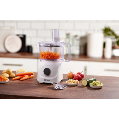 Кухонна машина Gorenje 800Вт, чаша-пластик, корпус-метал/пластик, насадок-6, білий Кухонна машина Gorenje 800Вт, чаша-пластик, корпус-метал/пластик, насадок-6, білий