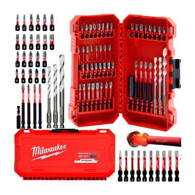 Набір біт і свердл Milwaukee Shockwave, сталь, кейс, 48шт