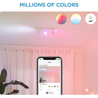WiZ Світильник точковий накладний розумний IMAGEO Spots, 3х5W, 2200-6500K, RGB, Wi-Fi, білий