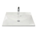 Раковина, умивальник Adamant Emil, штучний камінь, прямокут., з отвором для змішувача, з отвором для переливу, 595х455х138мм, накладний, білий