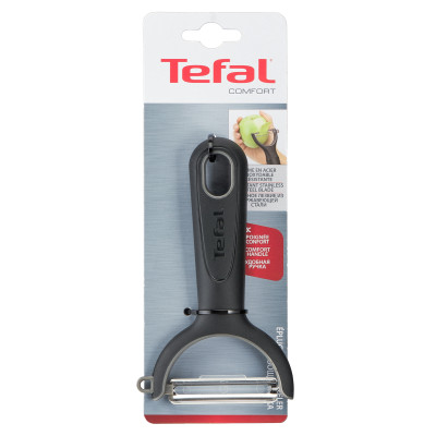 Овочечистка горизонтальна Tefal Comfort, 14см, нержавіюча сталь, пластик, чорний