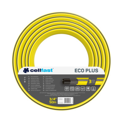 Шланг садовый Cellfast ECO PLUS 3/4" 50м, 3 слоя, до 20 Бар, -10...+50°C (12-172) Шланг садовый Cellfast ECO PLUS 3/4" 50м, 3 слоя, до 20 Бар, -10...+50°C (12-172)