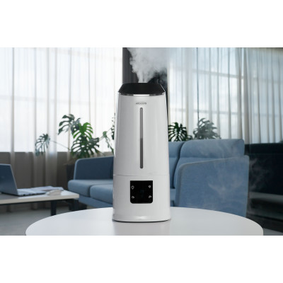 Зволожувач повітря ARDESTO ультразвуковий, 40м2, 6.5л, 390мл/г, електр. кер-ння, пульт ДК, верх. залив води, дисплей, білий Зволожувач повітря ARDESTO ультразвуковий, 40м2, 6.5л, 390мл/г, електр. кер-ння, пульт ДК, верх. залив води, дисплей, білий