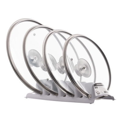 ARDESTO Підставка для кришок, 29.5х13.5х6.5см, пластик, сірий ARDESTO Підставка для кришок, 29.5х13.5х6.5см, пластик, сірий