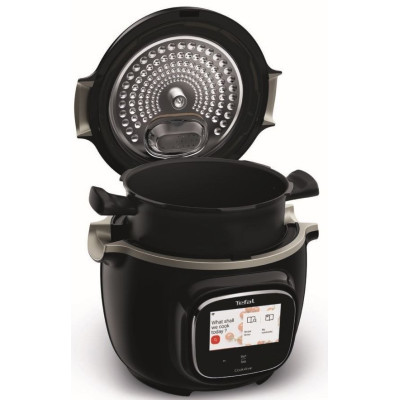 Мультиварка-скороварка Tefal Cook4me Touch, 1600Вт, чаша-6л, сенсорне керув., 13 програм, метал/пластик, чорний
