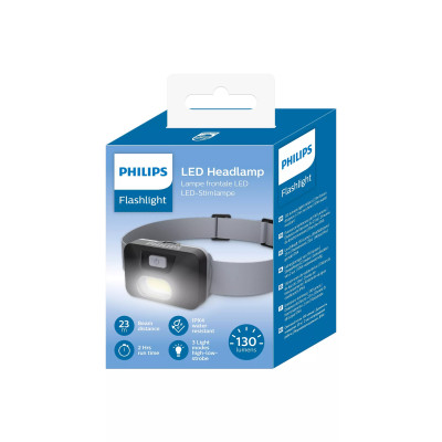 Фонарь Philips Налобный SFL1000H, IPX4, 130 люмен,4 режима работы, 3хААА (SFL1000H/10)