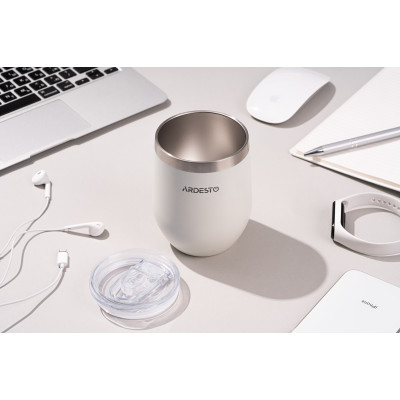 Термокружка Ardesto Compact Mug, 350мл, нержавеющая сталь, белый