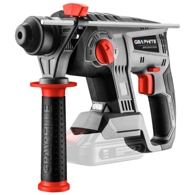 Перфоратор аккумуляторный GRAPHITE Energy+ SDS-plus 18В 2.2Дж 2.26кг без АКБ и ЗП Перфоратор аккумуляторный GRAPHITE Energy+ SDS-plus 18В 2.2Дж 2.26кг без АКБ и ЗП