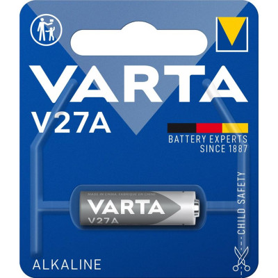 Батарейка Varta лужна V27 A (MN27, 27А, GP27A, L828) блістер, 1 шт