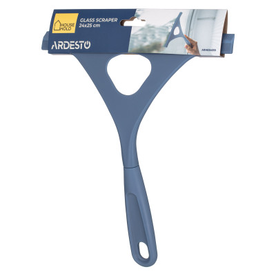 Шкребок для скла ARDESTO Easy 24х25см, пластик, блакитний