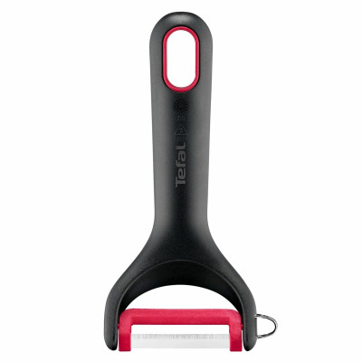 Овочечистка Tefal Ingenio+, нержавіюча сталь, пластик, червоно-чорний
